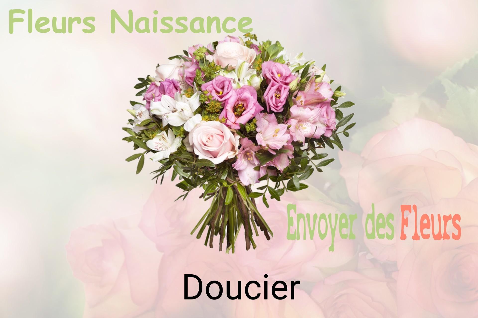 Bouquet de fleurs de naissance livré à Doucier